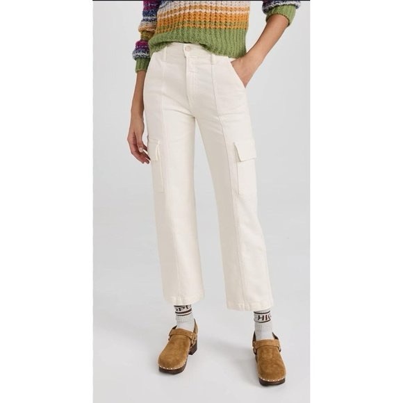 MOTHER Denim Rambler Cargo Pants - Cream - Picture 4 of 6
